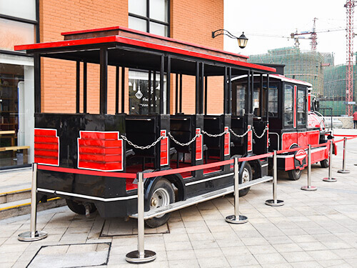 red trackless train for sale